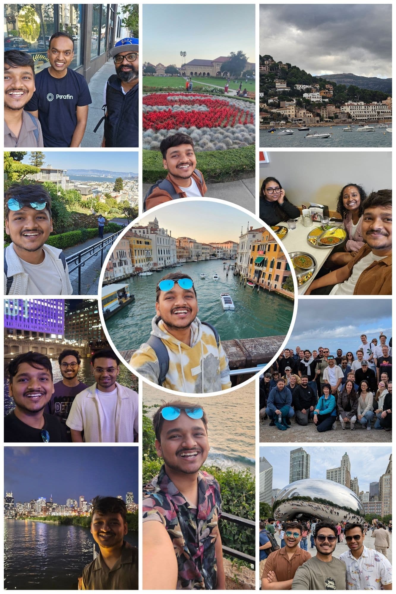 Travel photos collage